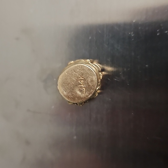 Stunning Oval Blue Topaz 14k Solid YG Slide Bracelet Charm / Pendant - Picture 7 of 7